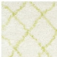 thumbnail image 5 of SAFAVIEH Moroccan Luvenia Geometric Shag Runner Rug, Ivory/Green, 2'3" x 8', 5 of 6