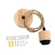 thumbnail image 5 of Lámpara colgante de madera con cable E27, lámpara colgante para sala de estar y cafetería. Madera negra retorcida, 5 of 9
