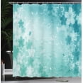 thumbnail image 3 of Ambesonne Nature Shower Curtain, Cherry Blossoms Pattern Art, 69"Wx84"L, Dark Turquoise, 3 of 4