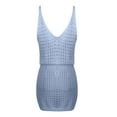 thumbnail image 5 of FAIWAD Womens Sundress Trendy Knitted Hollow Out Sleeveless V Neck Mini Dress Summer Short Beach Cover Up Tank Dresses, 5 of 6