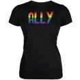 thumbnail image 1 of LGBT - Ally Pride Black Juniors Soft T-Shirt, 1 of 1