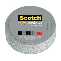 3M Expressions Glitter Tape, .59 in x 196 in, Silver
