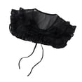 thumbnail image 4 of Fashion Chiffon False Collar Shawl Ruffle Dress Decor Accessories Black, 4 of 8