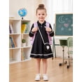 thumbnail image 4 of Aideaone Toddler Girls Long Sleeve Polo Dress with Matching Heart Crossbody Bag 2T-7T, 4 of 7
