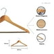 thumbnail image 3 of Ganchos para Ropa de Madera Premium ZOMILUX Perchas para Pantalones con Barra Antideslizante y Gancho Giratorio 360°, 3 of 5