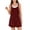 Wine, variant on DailyTrove Women's Layered Romper Dress, Sleeveless Casual Playsuit with Shorts