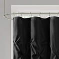 thumbnail image 2 of Madison Park Black Shower Curtain, Faux Satin Bath Curtain with 12 Button Holes, Lightweight Bathroom Curtain Decor, 72” x 72” Shower Curtain, Black, 2 of 5
