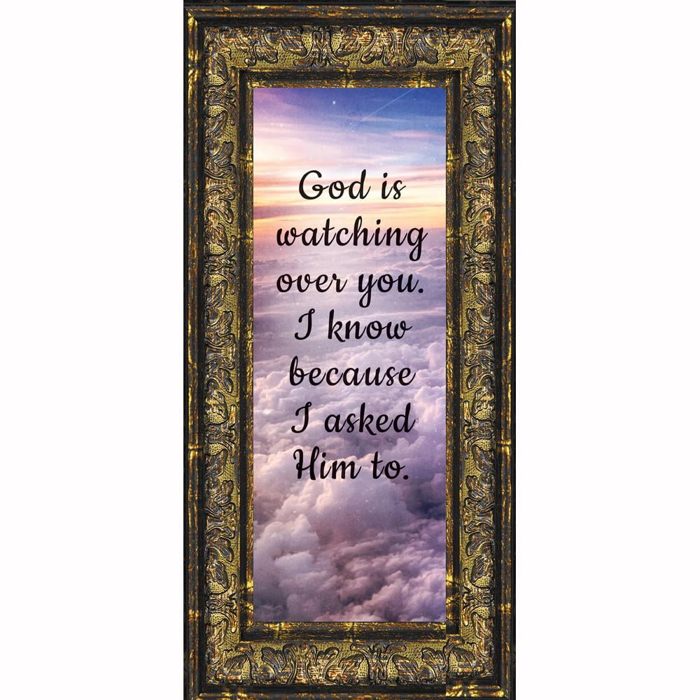 God Is Watching Over You Care And Concern Framed Poem 6x12 7380