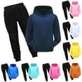 thumbnail image 5 of CHENge Hoodies For Boys 11-13,Color Blocked Casual Comfort Pants Autumn/Winter Sports Hoodie Pullover Set,Fashion Clothing(Z04-Dark Blue,8-9 Years), 5 of 5