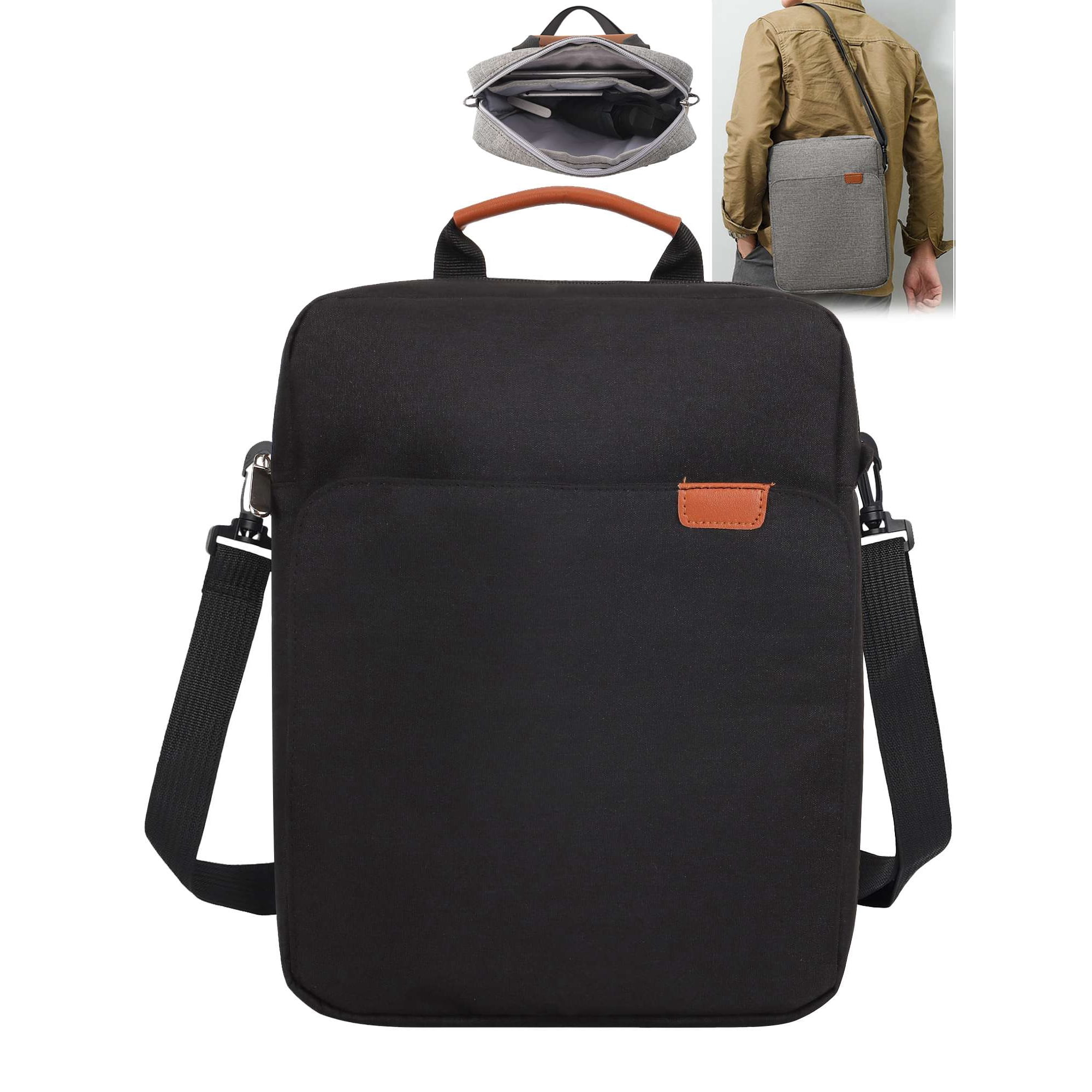Gustave Crossbody Messenger Bag 13 inch Laptop Sleeve Carrying Case Computer Bags Lightweight Waterproof Briefcase Shoulder Handbag for Men Work Business Travel Black