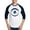 Blue/White, variant on CafePress - Blue Evil Eye With Gold Accents Baseball Jersey - Cotton Baseball Jersey, 3/4 Raglan Sleeve Shirt