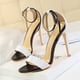 thumbnail image 2 of Zapatos de mujer de moda y sexys con tacón alto y delgado para discoteca, con punta abierta y bloques de color, sandalias con agujeros para mujer, zapatos de mujer, 2 of 5