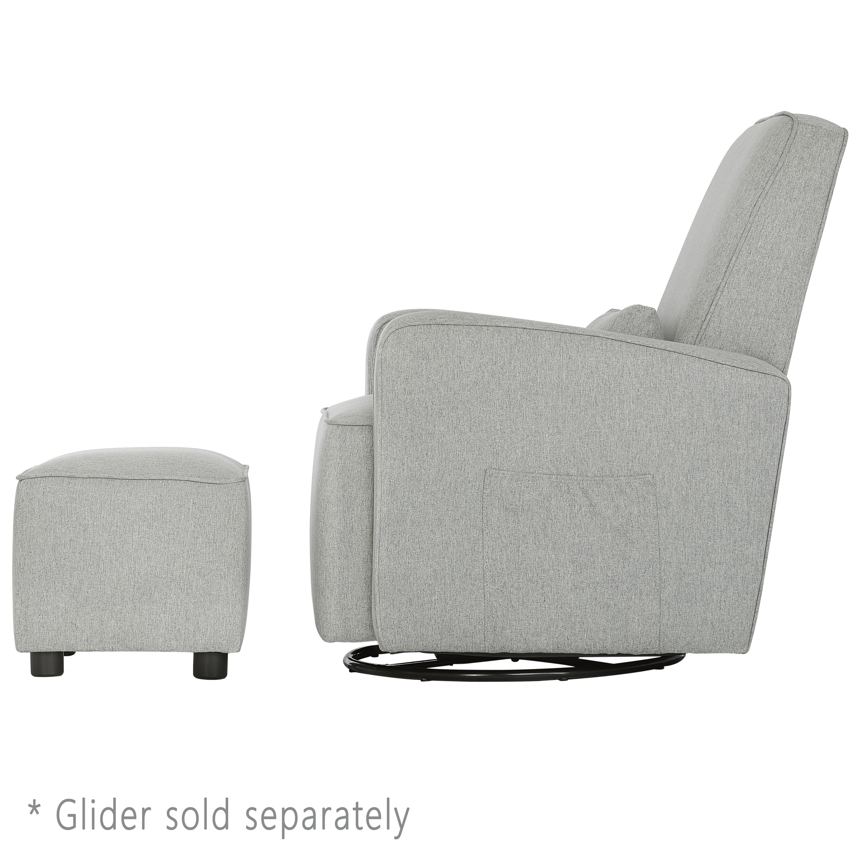 Evolur Holland Upholstered Ottoman, Modern Design In Harbor