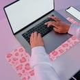 thumbnail image 7 of Pink Leopard Gaming Mouse Pad for Desk, Extended Large Leopard Print Mouse Pad, Pink Mousepad XL, Cute Cheetah Mouse Pad, Long Big Mouse Mat, Leopard Decor Stuff Accessories, 31.5 X 11.8 Inch, 7 of 7