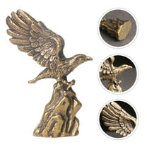 SEWCHICS Brass Figurine Decorative Spread Wings Statue for Living Room Desktop Home Office Decor 1 Piece