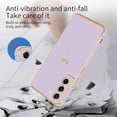 thumbnail image 4 of Funda CHAO para Samsung Galaxy S22 5G Púrpura Glitter Chapado En Oro TPU Antigolpes, 4 of 5