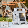 thumbnail image 2 of Ventilador Solar Plegable Portátil con Linterna LED para Camping, Tiendas de Campaña, Pesca, Playa, Coche y Actividades Al Aire Libre en Casa, Color Negro., 2 of 10