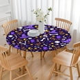 thumbnail image 3 of Halloween Pumpkin Party Elastic Tablecloth for Round Table 52 Inch - Fitted Washable Dining Kitchen Spooky Decor, 3 of 6