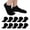 Black, variant on Mens Athletic Running Socks: UNEEI Breathable Moisture Wicking Sports Ankle Socks with Arch Support, 10 Pairs Low Cut Breathable Seamless Socks, Size 11-13