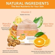 Mooyam Vitamin C Face Scrub, Exfoliating Facial Wash with Retinol 3.5oz