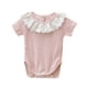 thumbnail image 1 of Gibobby Pañalero de algodón de manga corta de algodón con cuello de encaje para niños recién nacidos, niñas y niños, ropa(Rosa, 0-6 Meses), 1 of 4