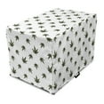 thumbnail image 1 of Botanical Dog Crate Cover, Leaves Flowering Plant Hemp Vegetable Medicinal Herbs Motif Pattern, Easy to Use Pet Kennel Cover Small Dogs Puppies Kittens, 7 Sizes, Dark Green White, by Ambesonne, 1 of 6
