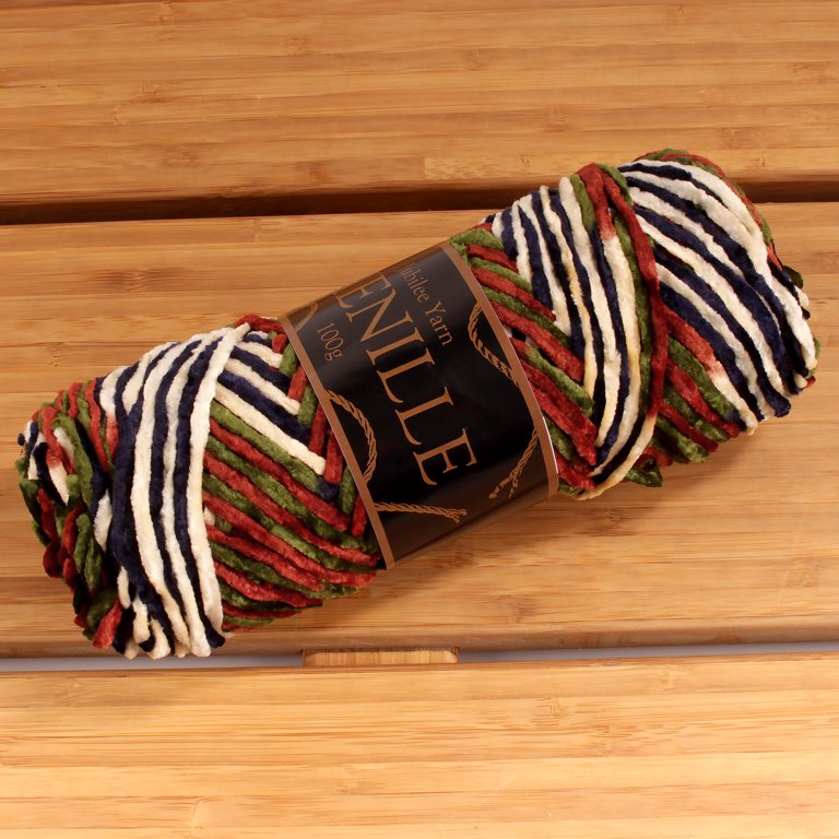 JubileeYarn Chenille Yarn - Worsted Weight - 100g/Skein - Relic - 4 Skeins