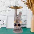 thumbnail image 2 of Estatua con bandeja de almacenamiento de resina, lindas esculturas francesas, llavero, joyería Gris, 2 of 8