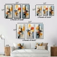 thumbnail image 4 of Designart "Deconstructed Colorfields Minimalist Abstraction II" Abstract Painting Wall Art Set Of 3 - Modern Blue Gallery Wall Set For Home Decor, 4 of 6