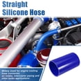 thumbnail image 2 of Unique Bargains 3.25" ID 6" Length 4-Ply Reinforced High Temp Straight Coupler Silicone Reducer Hose Blue for Car, 2 of 6