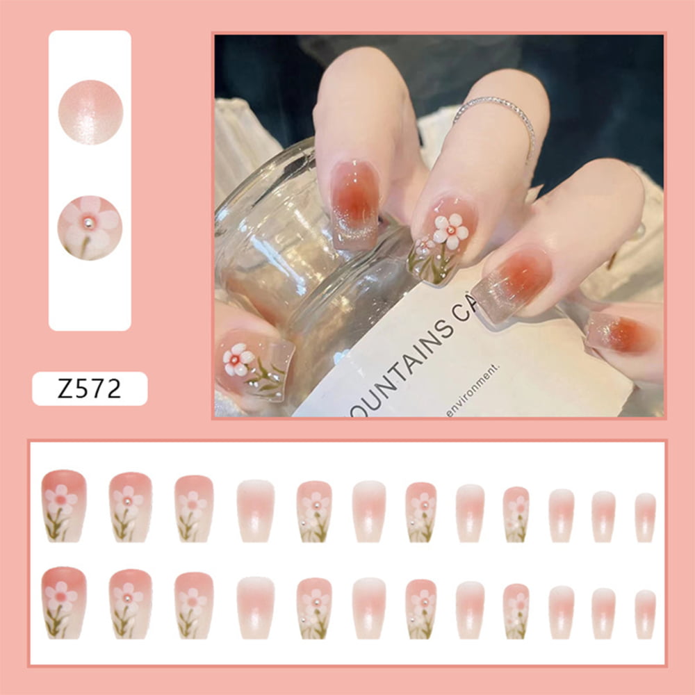Buy Pink Hearts Press on Nails, Valentine's Day Press on Nails, Metallic  Nails, Fake Nails, Coffin Nails, Glue on Nails, Gel Nails Online in India -  Etsy