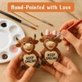 thumbnail image 6 of Highland Cow Resin Figurine Valentines Day Gift – Cute Keep Smiling Gift For Christmas, Valentine’S Day, Birthday, Friendship Desk Decor & Home Display 4.7" X 3.1" X 3.1" (Brown Highland Cow), 6 of 6