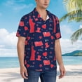 thumbnail image 4 of Haiem The Statue Of Liberty Printed Hawaiian Shirt for Men - Men’s Casual Beach Summer Shirts - Stretch Fabric with Modern Fit-X-Large, 4 of 7