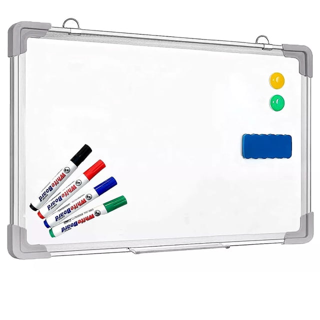 Pizarron Blanco Magnetico Arcoshop 60x40cm Pared Y Marco De Aluminio