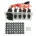 thumbnail image 1 of Marine Boat Switch Panel,  Socket 4 Gang Switch Panel USB Charging Port Waterproof with Circuit Breakers for Car RV Yacht, 1 of 7