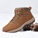 thumbnail image 5 of Botas de invierno para hombre, zapatillas de deporte con plataforma con cordones a la moda para hombre, zapatos de algodón Unisex antideslizantes de suela gruesa para exteriores, botas de nieve para m, 5 of 5