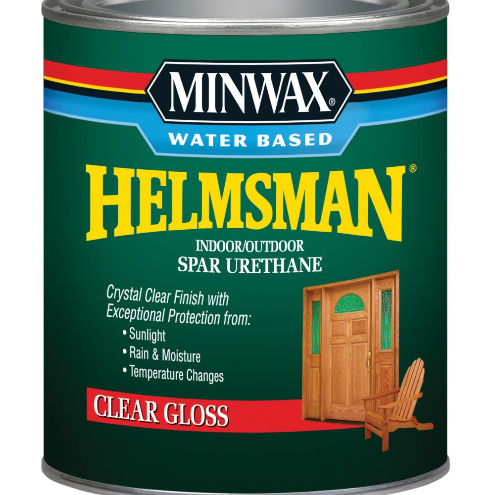 Minwax Water Based Helmsman Indoor/Outdoor Spar Urethane, Gloss, Clear