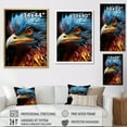 thumbnail image 4 of Designart "Mosaic Of Blue Ostriches" Ostriches Floater Framed Canvas Art Print, 4 of 5