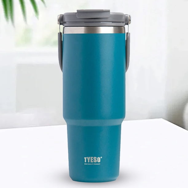 Taza de café de acero inoxidable taza de viaje fría y caliente de 900ML aislamiento de doble capa