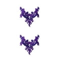 thumbnail image 1 of relayinert Fine Workmanship Rhinestone Patches Embroidered Elegance For Special Occasion purple 2Set, 1 of 6