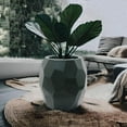 thumbnail image 3 of Ecobo 18.5" Tall Eco-Friendly Novelty Pot Planter, Gems Indoor/Outdoor use, Durable,Versatile & Lightweight, Designed by Brazilian Artisans, Contemporary All-Weather Design – Marbled Green, 3 of 4
