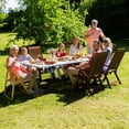 thumbnail image 6 of HomGarden 8FT Folding Utility Table Indoor Outdoor Picnic Camping Table W/Handle, White, 6 of 11