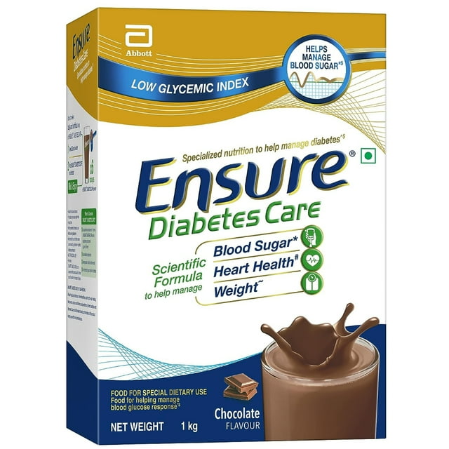 Ensure Diabetes Care Nutrition Chocolate Flavor 1Kg Pack of 10