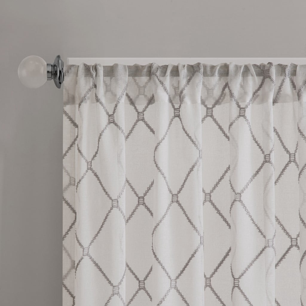 Diamond Sheer Window Curtain Panel (Only 1 Pc Panel)