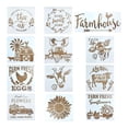 thumbnail image 3 of Plantillas Reutilizables con Tema de Granja, Plantillas de Pintura para Manualidades DIY, Azulejo de Pared para , Muebles, Pizarra, Tarjetas de F , C 12 piezas Sunnimix Plantilla de plantillas, 3 of 4