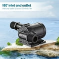 thumbnail image 3 of 12V/24V DC Brushless Booster Pump with 12m Lift, 700L/H Flow, 30W Power, IP68 Protection, PA Material, 180°/90° 1/2" Thread Inlet/Outlet, 1.5m Cable, Includes Tray & 4 Suction Cups - Ideal for, 3 of 6