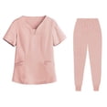 thumbnail image 4 of Conjunto médico para mujer, cuello en V, transpirable, clásico, con bolsillos, duradero y cómodo. XL, 4 of 9