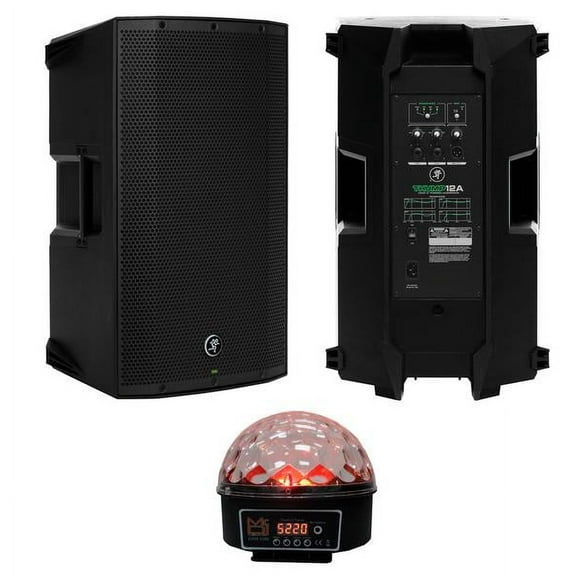 Mackie Thump212 1400W 12 inch Powered Speaker  MR DJ LED Crystal Magic Ball