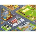 thumbnail image 3 of KC CUBS Playtime Collection Country Farm Road Map With Construction Site Educational Learning Area Rug Carpet For Kids and Children Bedroom and Playroom (3' 3" x 4' 7"), 3 of 5