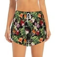 thumbnail image 2 of Pofeuu Tropical Flowers (2) Print Women's Athletic Shorts Running Workout Shorts Tummy Control Quick Dry Gym Shorts with Pockets Double layer sports shorts-XX-Large, 2 of 7